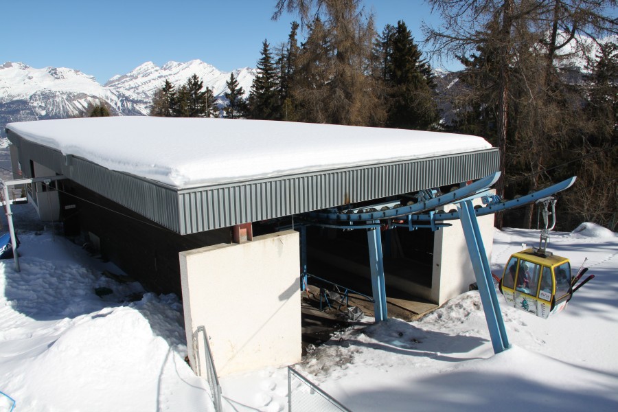 Kabinenbahn Siegeroulaz-Crêt du Midi, März 2012