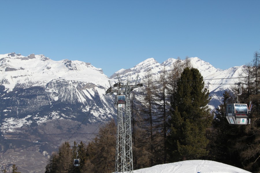 Kabinenbahn Vercorin-Siegeroulaz, März 2012