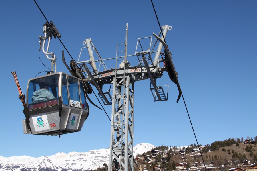 Kabinenbahn Vercorin-Siegeroulaz, März 2012