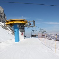 Bergstation der Sesselbahn Rubloz, März 2010