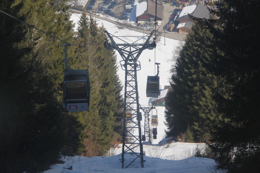 Kabinenbahn Gstaad-Eggli, März 2010