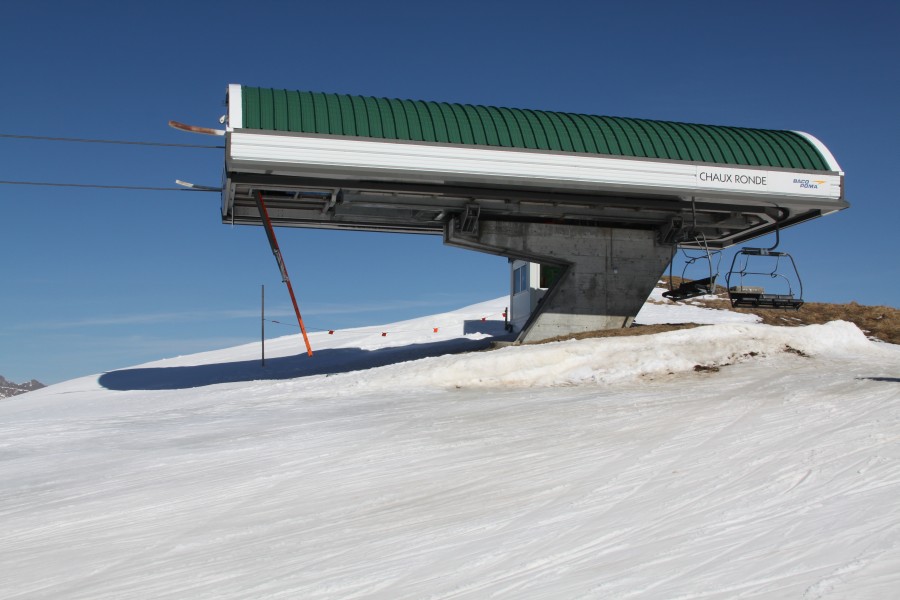 Bergstation der Sesselbahn Lac Noir-Chaux Ronde, März 2011