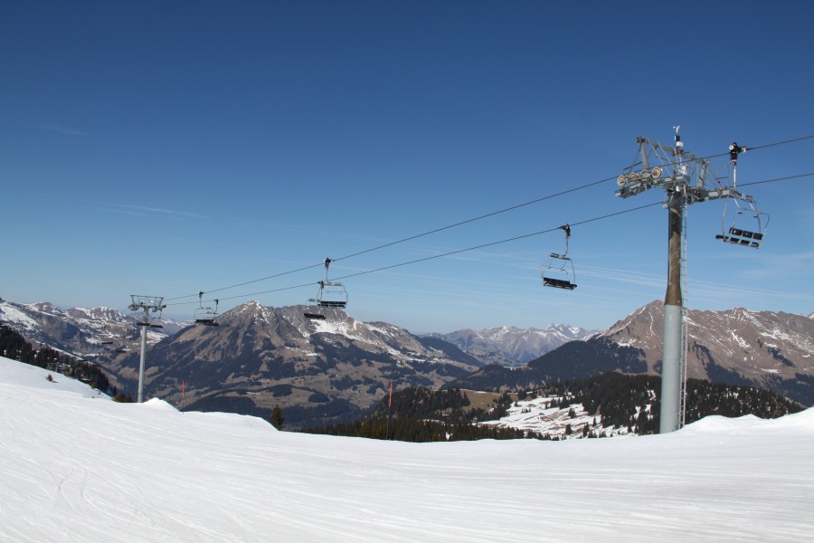 Sesselbahn Lac Noir-Chaux Ronde, März 2011