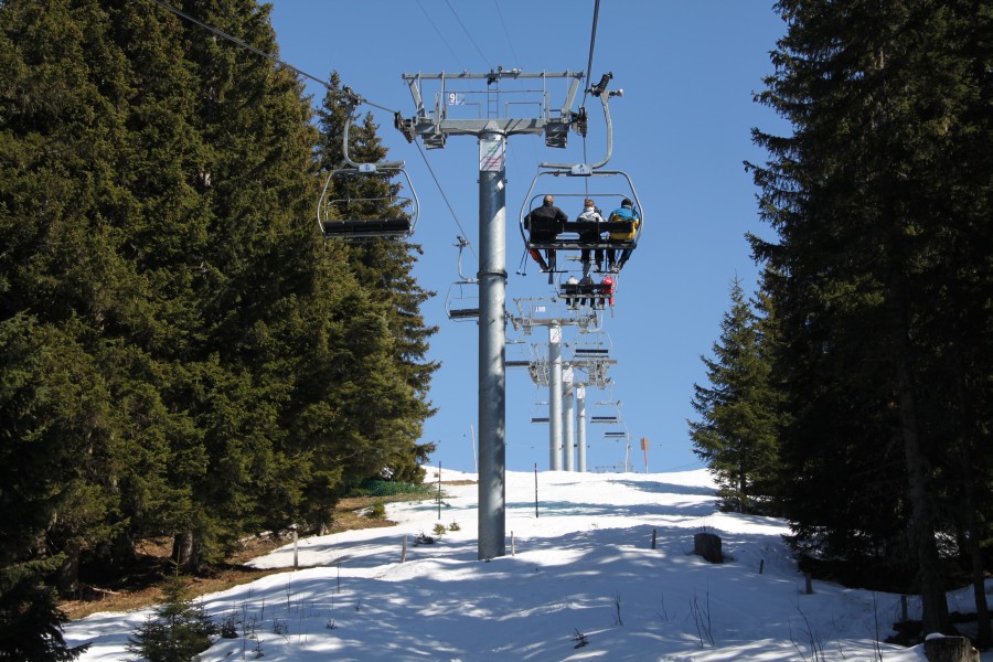 Sesselbahn Sodoleuvre-La Croix des Chaux, März 2011