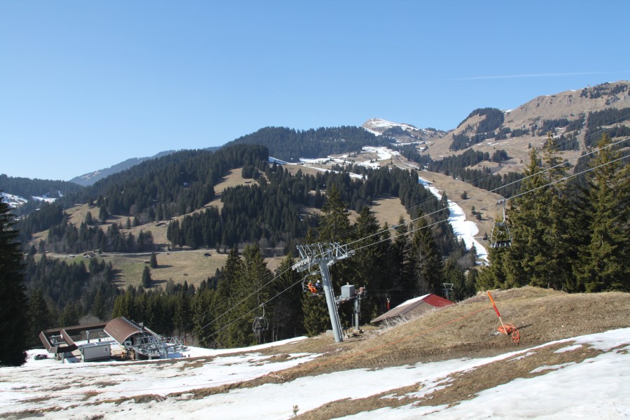 Sesselbahn Sodoleuvre-La Croix des Chaux, März 2011