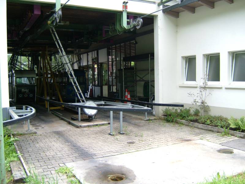 Talstation der Kabinenbahn Reigoldswil-Wasserfallen, Juli 2005