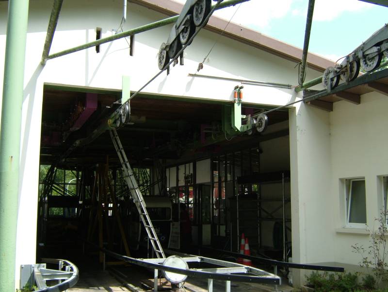 Talstation der Kabinenbahn Reigoldswil-Wasserfallen, Juli 2005