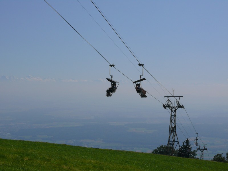 Sesselbahn Weissenstein mit Alpen
