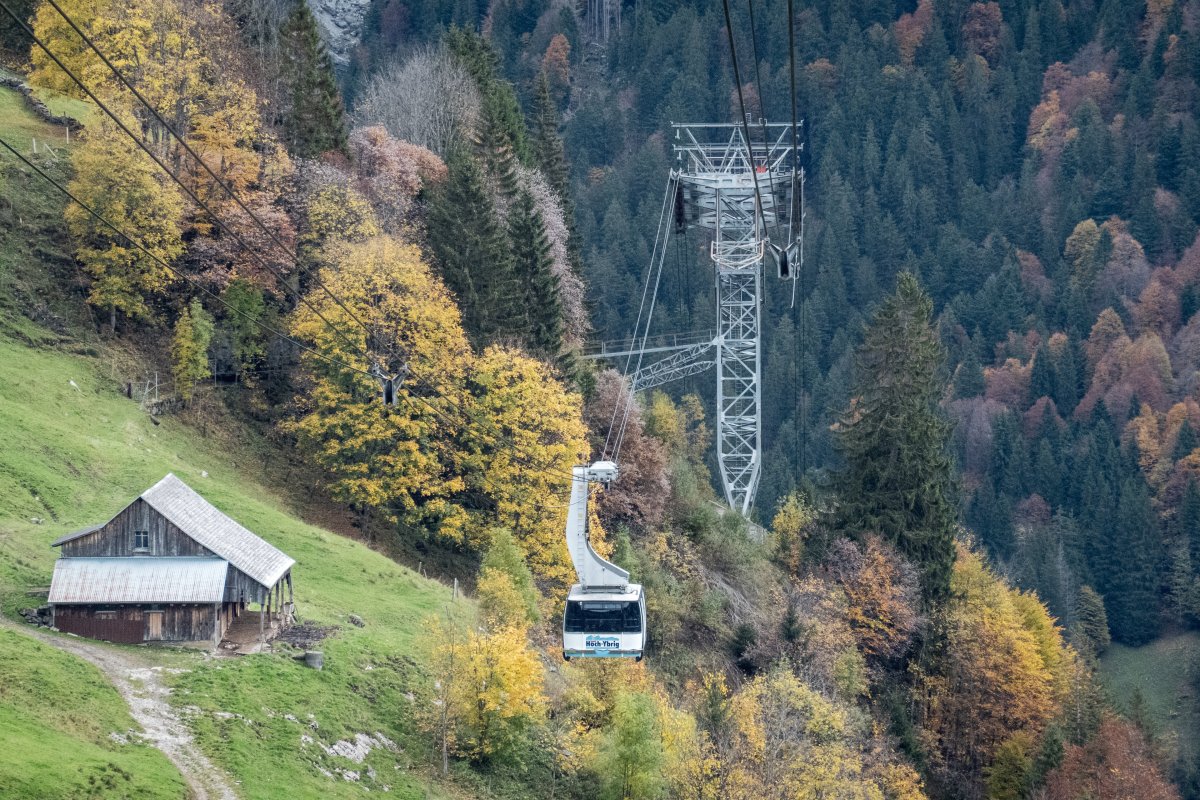 Luftseilbahn Weglosen - Seebli mit Stütze