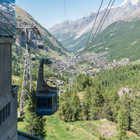 Luftseilbahn Zermatt-Furi, Juni 2022