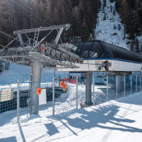 Zwischenstation der Sesselbahn Sunnegga-Findeln-Breitboden, März 2026