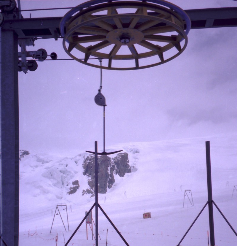 Bergstation des Schlepplifts Testa Grigia 1 und Schlepplift Testa Grigia 2, Juni 1997