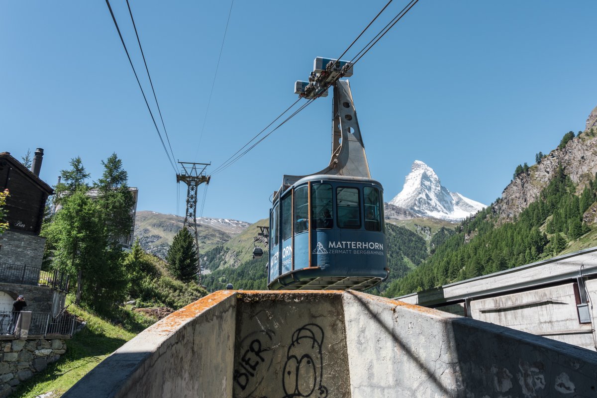 Luftseilbahn Zermatt-Furi, Juni 2022