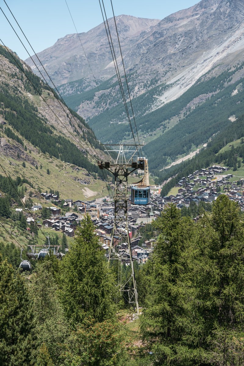 Luftseilbahn Zermatt-Furi, Juni 2022