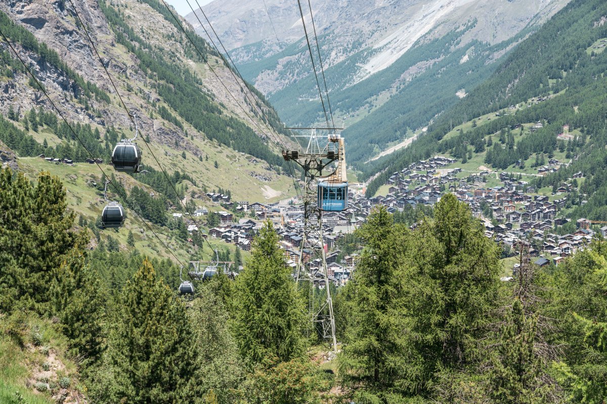 Luftseilbahn Zermatt-Furi, Juni 2022