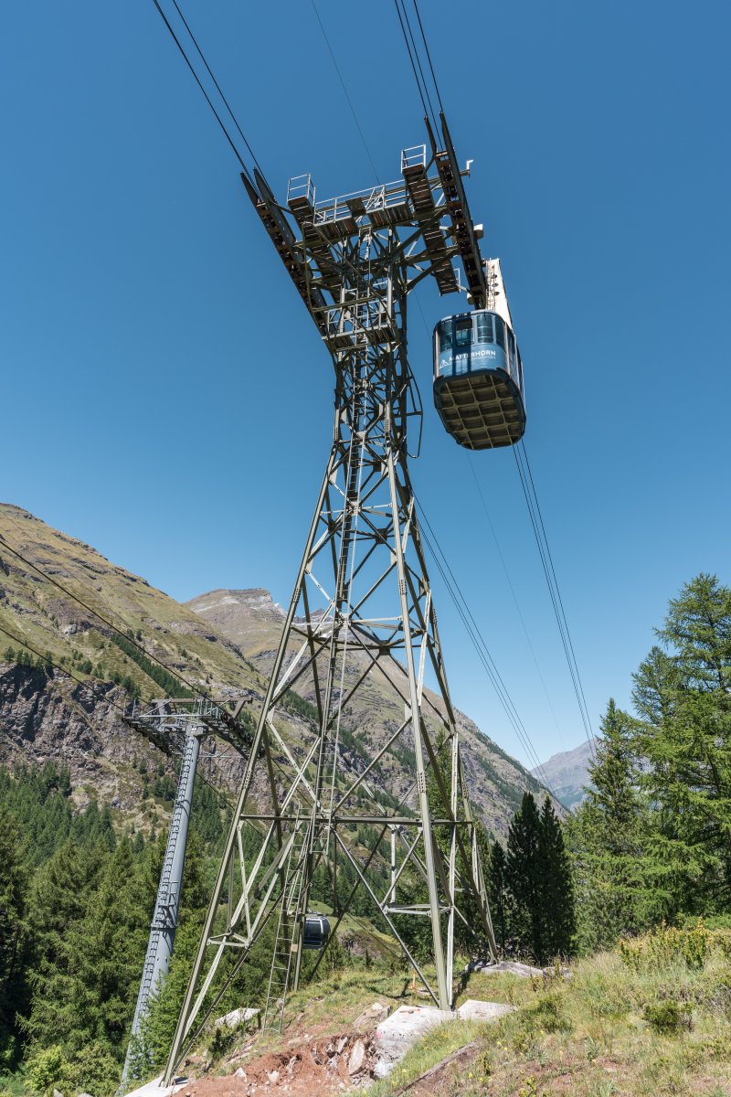 Luftseilbahn Zermatt-Furi, Juni 2022