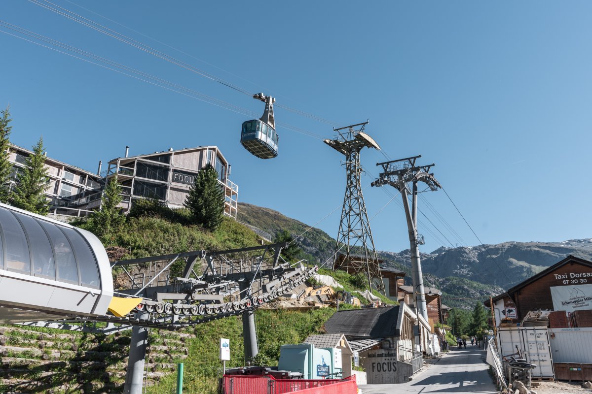 Luftseilbahn und Kabinenbahn Zermatt-Furi, Juni 2022