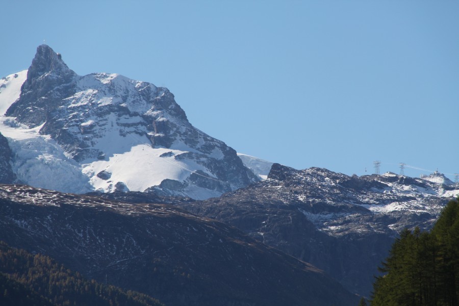 Klein Matterhorn von Täsch aus gesehen, Oktober 2011