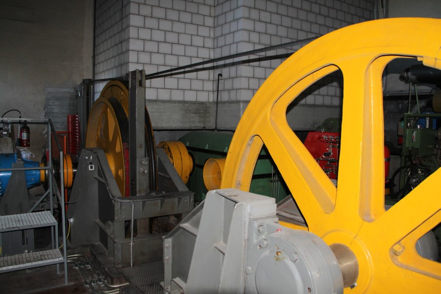 Antrieb der Luftseilbahn Zermatt-Furi in der Bergstation, Oktober 2011