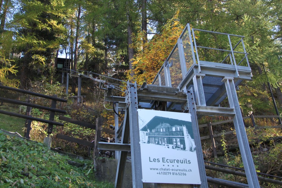 Private Seilbahn in Zermatt, Oktober 2011