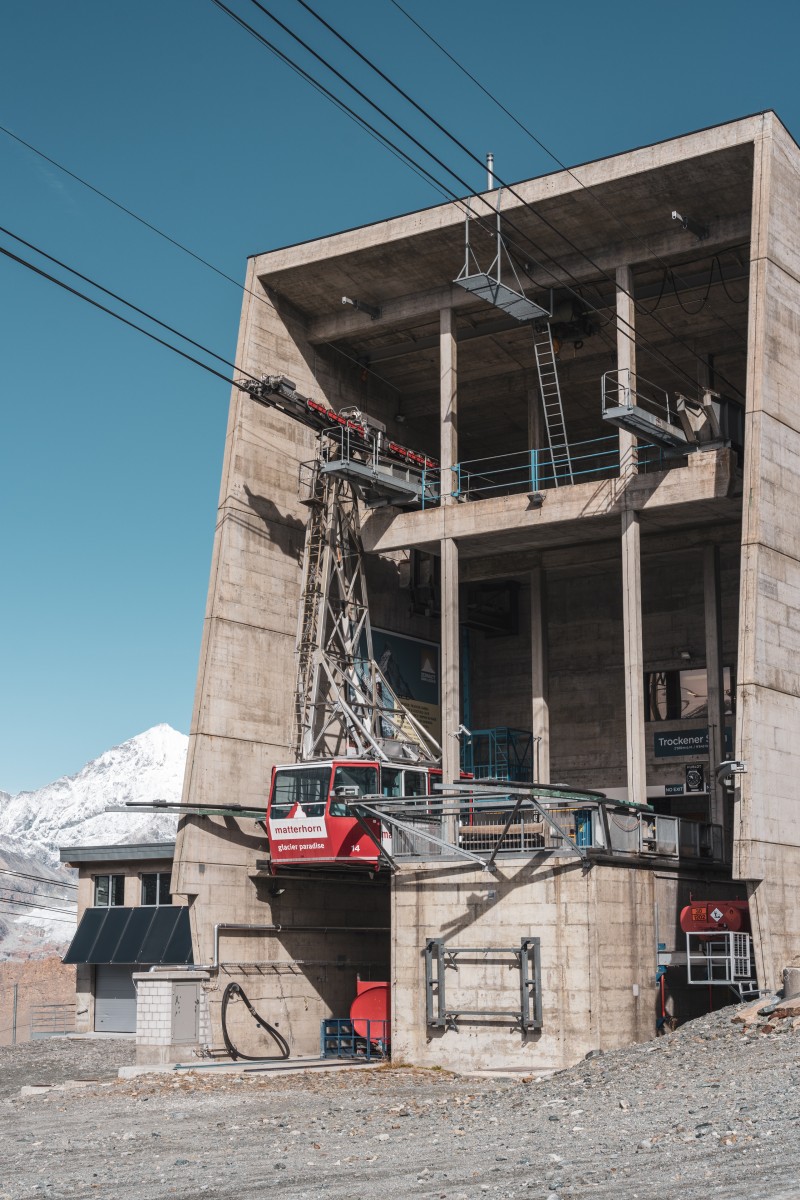 Talstation der Luftseilbahn Trockener Steg-Klein Matterhorn, September 2019