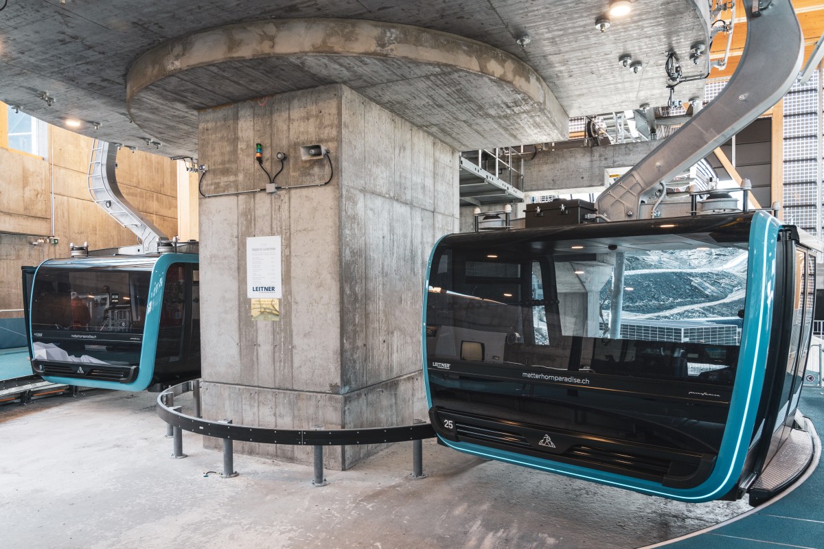 Talstation der Kabinenbahn Trockener Steg-Klein Matterhorn, September 2019