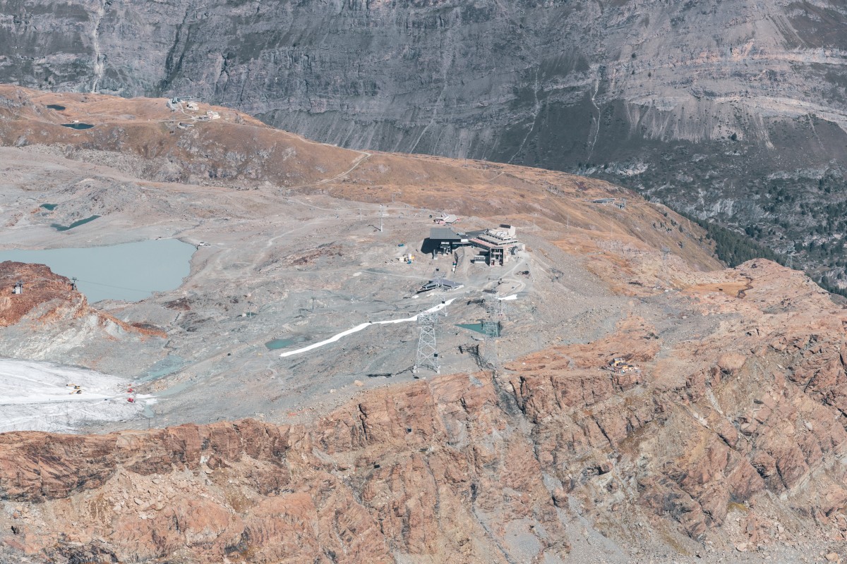 Blick vom Klein Matterhorn zum Trockenen Steg, September 2019