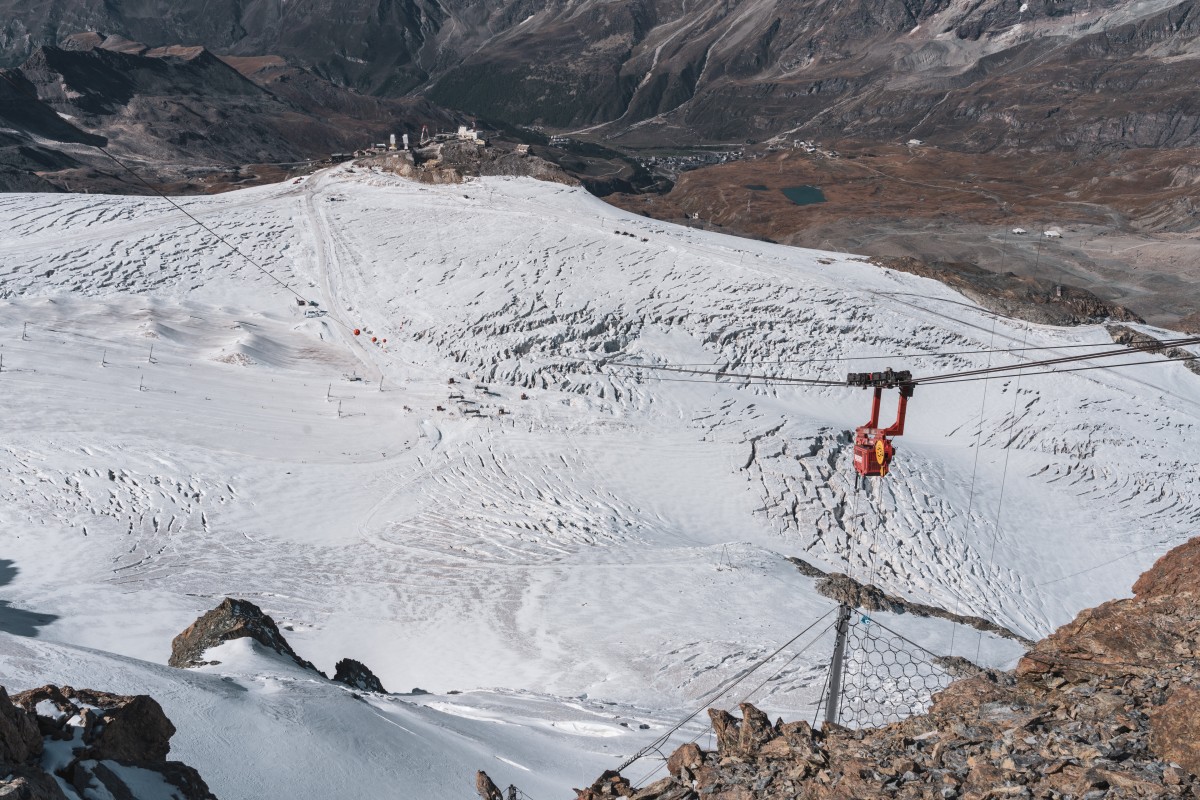 Bauseilbahn von der Testa Grigia zum Klein Matterhorn, September 2019