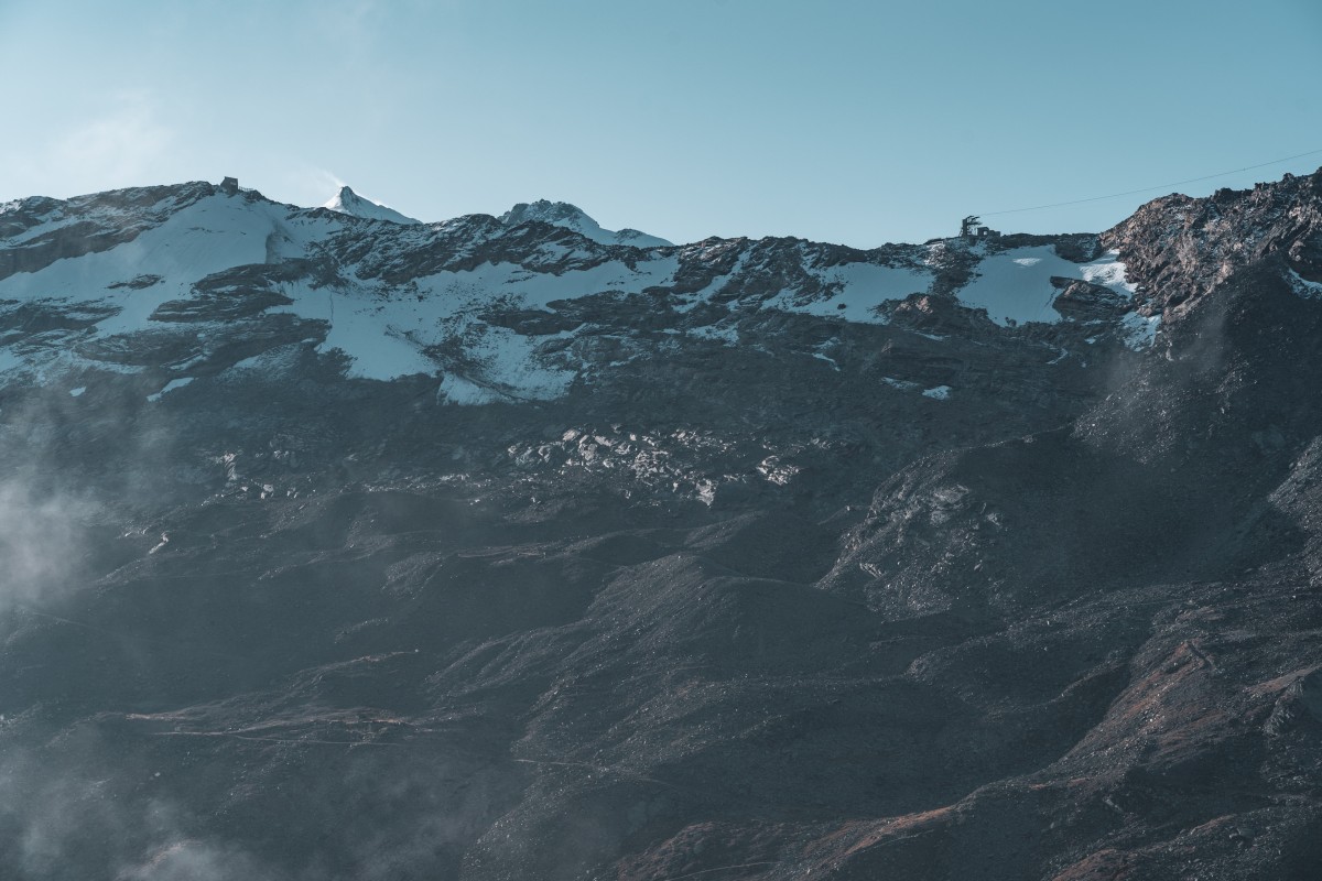 Stockhorn und Rote Nase mit Gletscherresten, September 2019