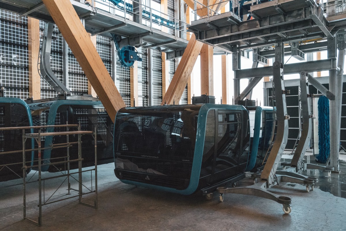 Talstation der Kabinenbahn Trockener Steg-Klein Matterhorn, September 2019