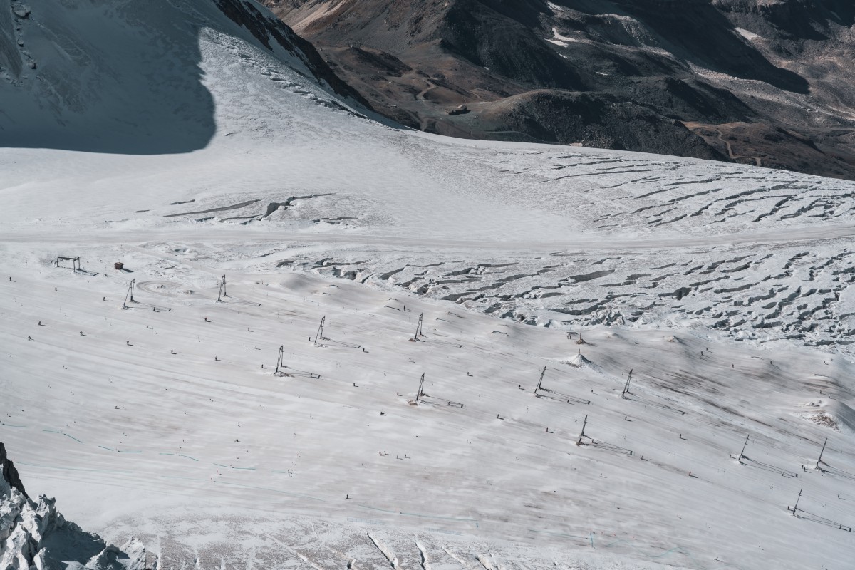Schlepplifte auf dem Plateau Rosa, September 2019