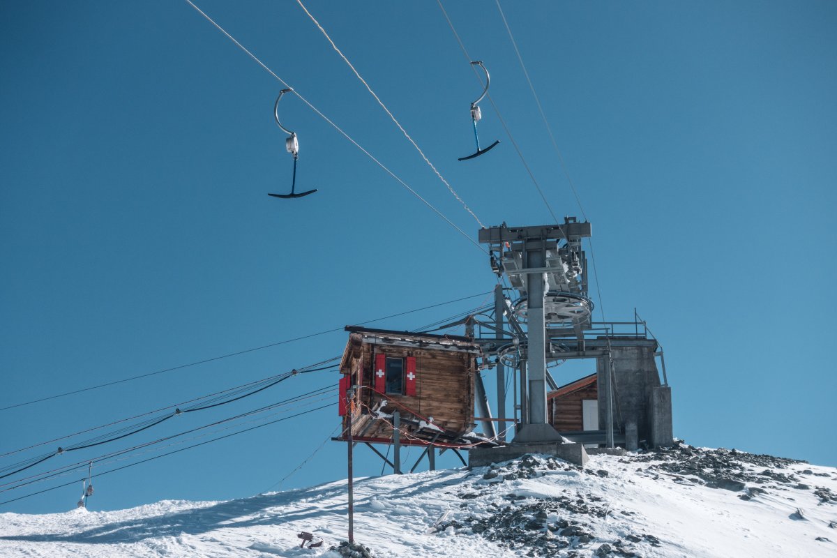 Bergstation des Grenzlifts auf Gobba di Rollin, September 2020