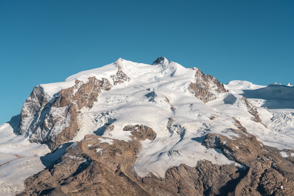Dufourspitze im Sonnenuntergang, September 2020
