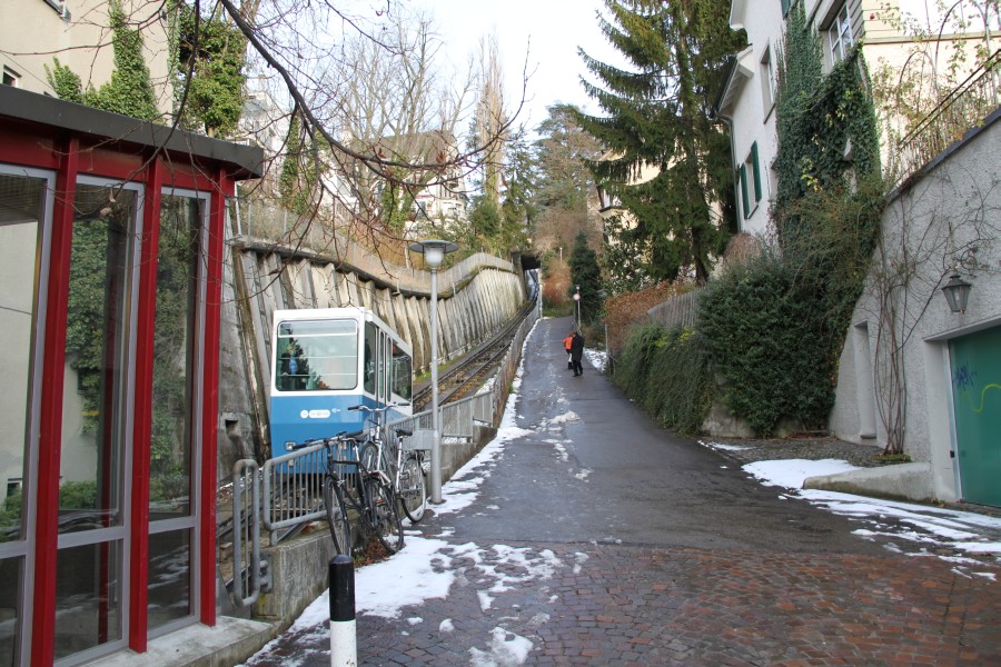 Standseilbahn zum Rigiblick, Dezember 2009