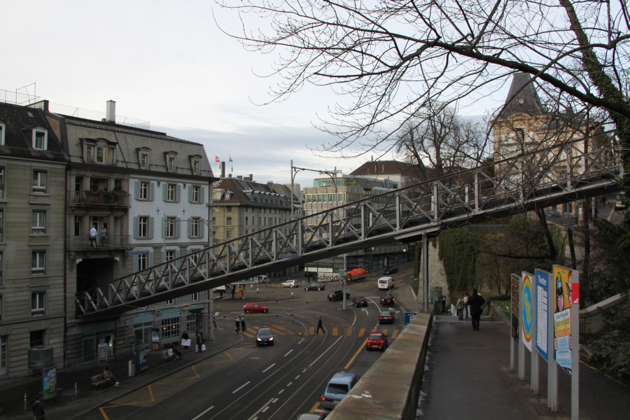 Polybahn, 1996 durch Garaventa saniert und umgebaut, Dezember 2009
